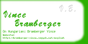 vince bramberger business card